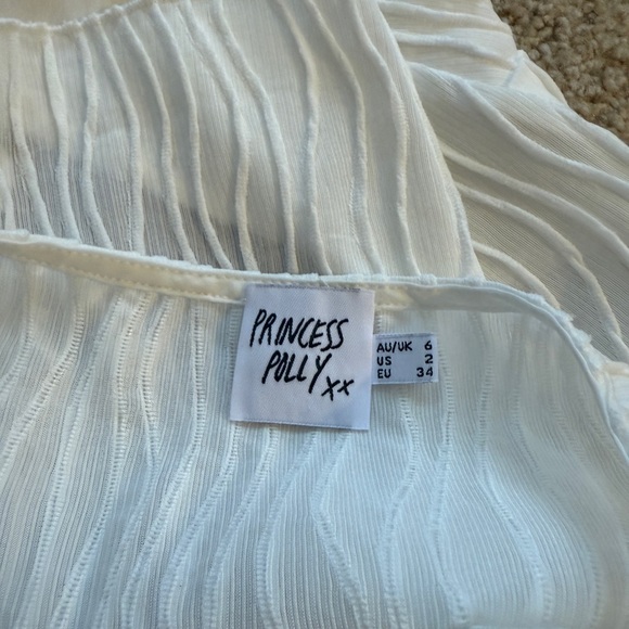Princess Polly Ivory Textured Crop Top - Picture 6 of 6